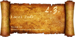 Laczi Zoé névjegykártya